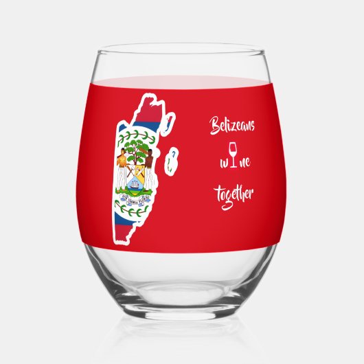 Belizaanse Wijn Samen Wijnglas Zonder Voet (Voorkant)