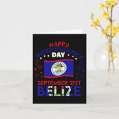 Belize 43e Onafhankelijkheidsdag Belizaanse trots Kaart (Gele Bloem)