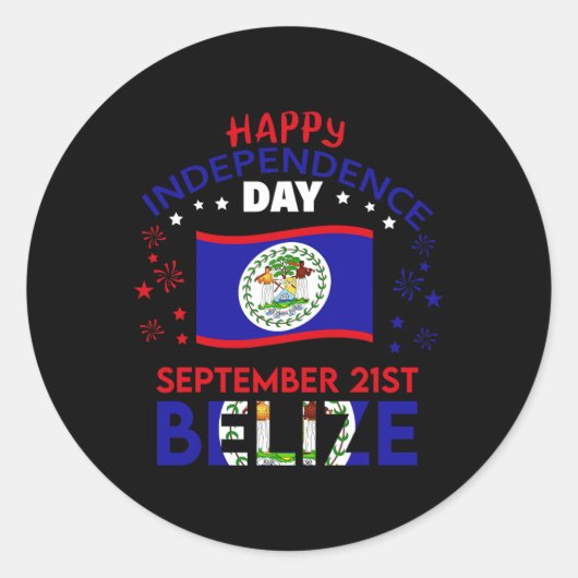 Belize 43e Onafhankelijkheidsdag Belizean Pride Be Ronde Sticker (Voorkant)
