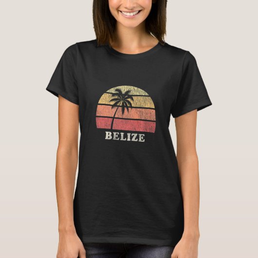 Belize 70s Retro Throwback T-shirt (Voorkant)