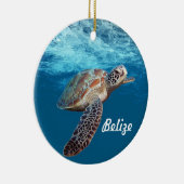 Belize Aangepast kerstversiering Keramisch Ornament (Rechts)