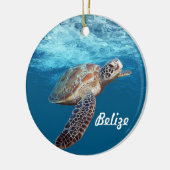 Belize Aangepast kerstversiering Keramisch Ornament (Links)