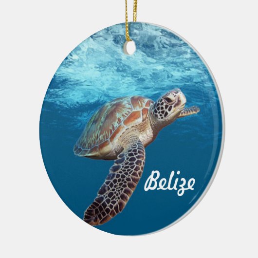 Belize Aangepast kerstversiering Keramisch Ornament (Links)