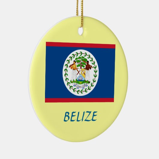 BELIZE* Aangepaste kerstversiering Keramisch Ornament (Rechts)