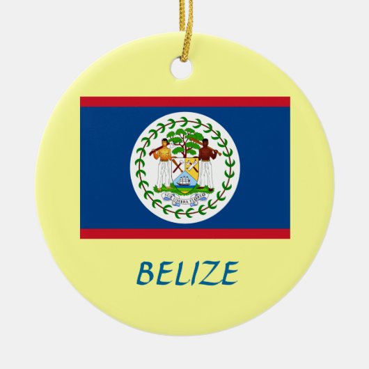 BELIZE* Aangepaste kerstversiering Keramisch Ornament (Voorkant)