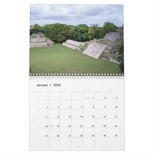 Belize - Agenda 2020 Kalender (Jan 2026)