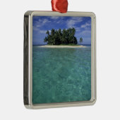 Belize, Barrier Reef, ongenoemd eiland of kade. Metalen Ornament (Rechts)