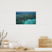 Belize, Barrièrerif, Lighthouse Reef, Blauw Poster (Keuken)