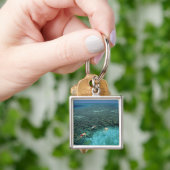 Belize, Barrièrerif, Lighthouse Reef, Blauw Sleutelhanger (Hand)