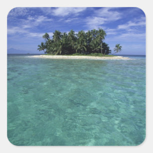 Belize, Barrièrerif, Onbenoemd eiland of kade. Vierkante Sticker