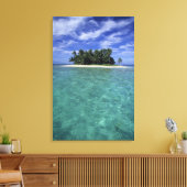 Belize, Barrièrerif, Onbenoemd eiland of kaimaneil Canvas Afdruk (Insitu (Woonkamer))