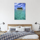 Belize, Barrièrerif, Onbenoemd eiland of kaimaneil Canvas Afdruk (Insitu (Slaapkamer))