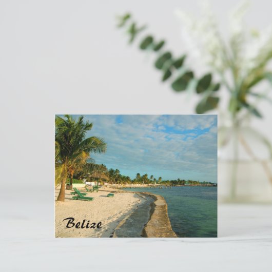 Belize Beach Briefkaart (Staand voorkant)