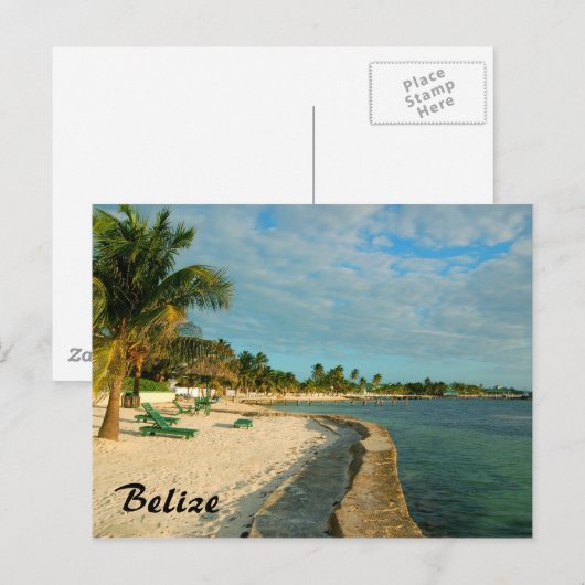 Belize Beach Briefkaart (Voorkant / Achterkant)