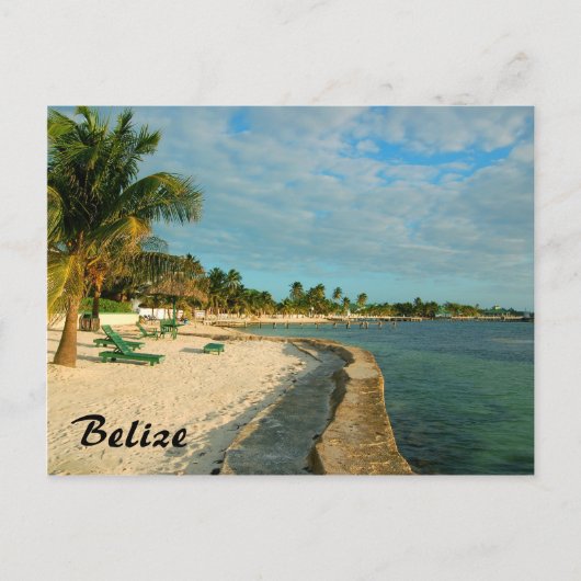 Belize Beach Briefkaart (Voorkant)