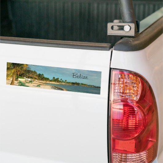 Belize Beach BumperSticker (Op Truck)