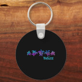 Belize Beach Design _ Tribal Turtle Gift Sleutelhanger (Voorkant)