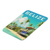 Belize Beach House Reizen Souvenir Magneet (Linkerzijde)