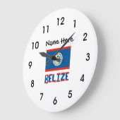 Belize Belizaanse Vlag Gepersonaliseerd  Grote Klok (Hoek)