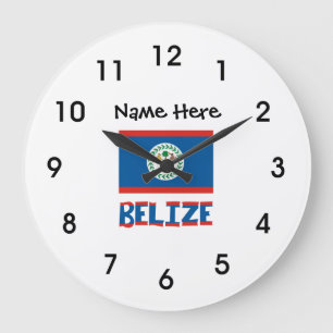 Belize Belizaanse Vlag Gepersonaliseerd  Grote Klok