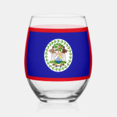 Belize Belizaanse Vlag Wapen Steel Glas (Achterkant)