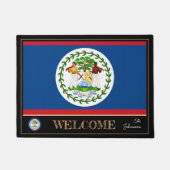 Belize & Belize Flag house mats /sport Welcome Deurmat (Voorkant)