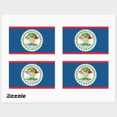 Belize/Belize Vlag Rechthoekige Sticker (Vel)