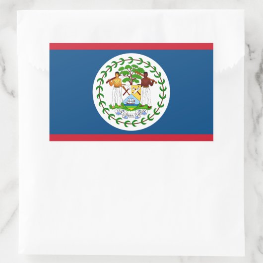 Belize/Belize Vlag Rechthoekige Sticker (Tas)