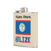 Belize Belizeaanse Vlag Persoonlijk Heupfles (Links)