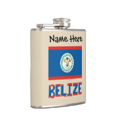 Belize Belizeaanse Vlag Persoonlijk Heupfles (Rechts)