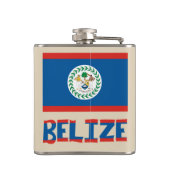 Belize Belizeaanse Vlag Persoonlijk Heupfles (Achterkant)