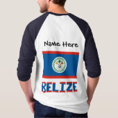 Belize Belizeaanse Vlag Persoonlijk T-shirt (Achterkant)