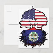 Belize Belizean American USA Tree Roots Flag Briefkaart (Voorkant / Achterkant)