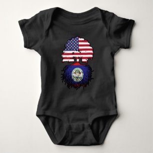 Belize Belizean American USA Tree Roots Flag Romper