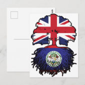 Belize Belizean British Tree Roots Flag Briefkaart (Voorkant / Achterkant)