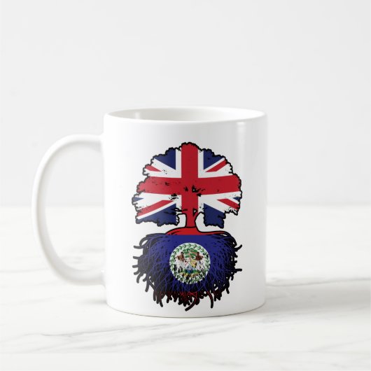 Belize Belizean British Tree Roots Flag Koffiemok (Links)