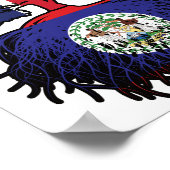 Belize Belizean British Tree Roots Flag Poster (Hoek)