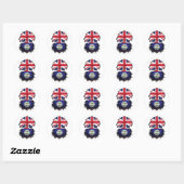 Belize Belizean British Tree Roots Flag Ronde Sticker (Vel)