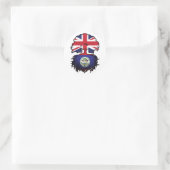 Belize Belizean British Tree Roots Flag Ronde Sticker (Tas)