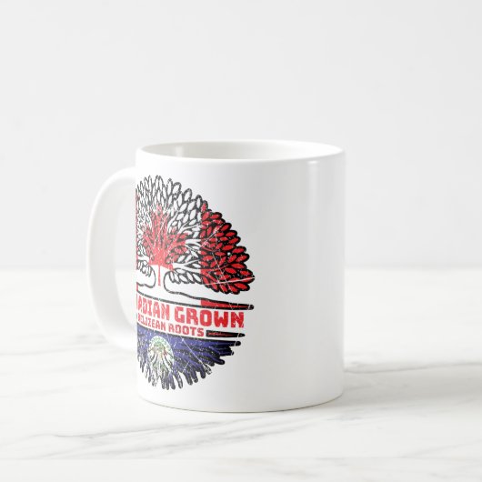 Belize Belizean Canadian Canada Tree Roots Flag Koffiemok (Voorkant links)