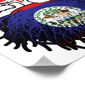 Belize Belizean Canadian Canada Tree Roots Flag Poster (Hoek)