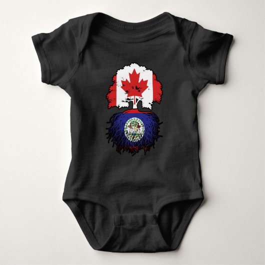 Belize Belizean Canadian Canada Tree Roots Flag Romper (Voorkant)