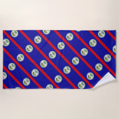 Belize Belizean Flag Strandlaken (Voorkant)