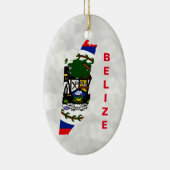 Belize Belizean Flagkaart Keramisch Ornament (Rechts)