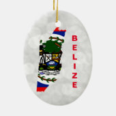 Belize Belizean Flagkaart Keramisch Ornament (Achterkant)