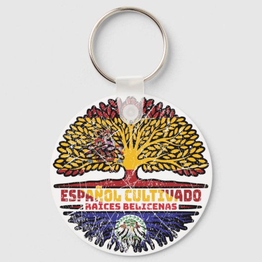 Belize Belizean Spain Sleutelhanger (Voorkant)