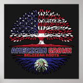Belize Belizean US USA United States Tree Poster (Voorkant)
