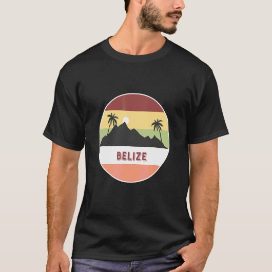 Belize Berg En Palmen T-shirt (Voorkant)