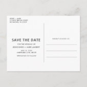 Belize Bestemming Bruiloft Save the Date Aankondigingskaart (Achterkant)