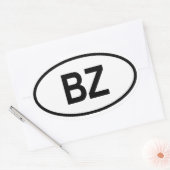 Belize "BZ" Ovale Sticker (Envelop)